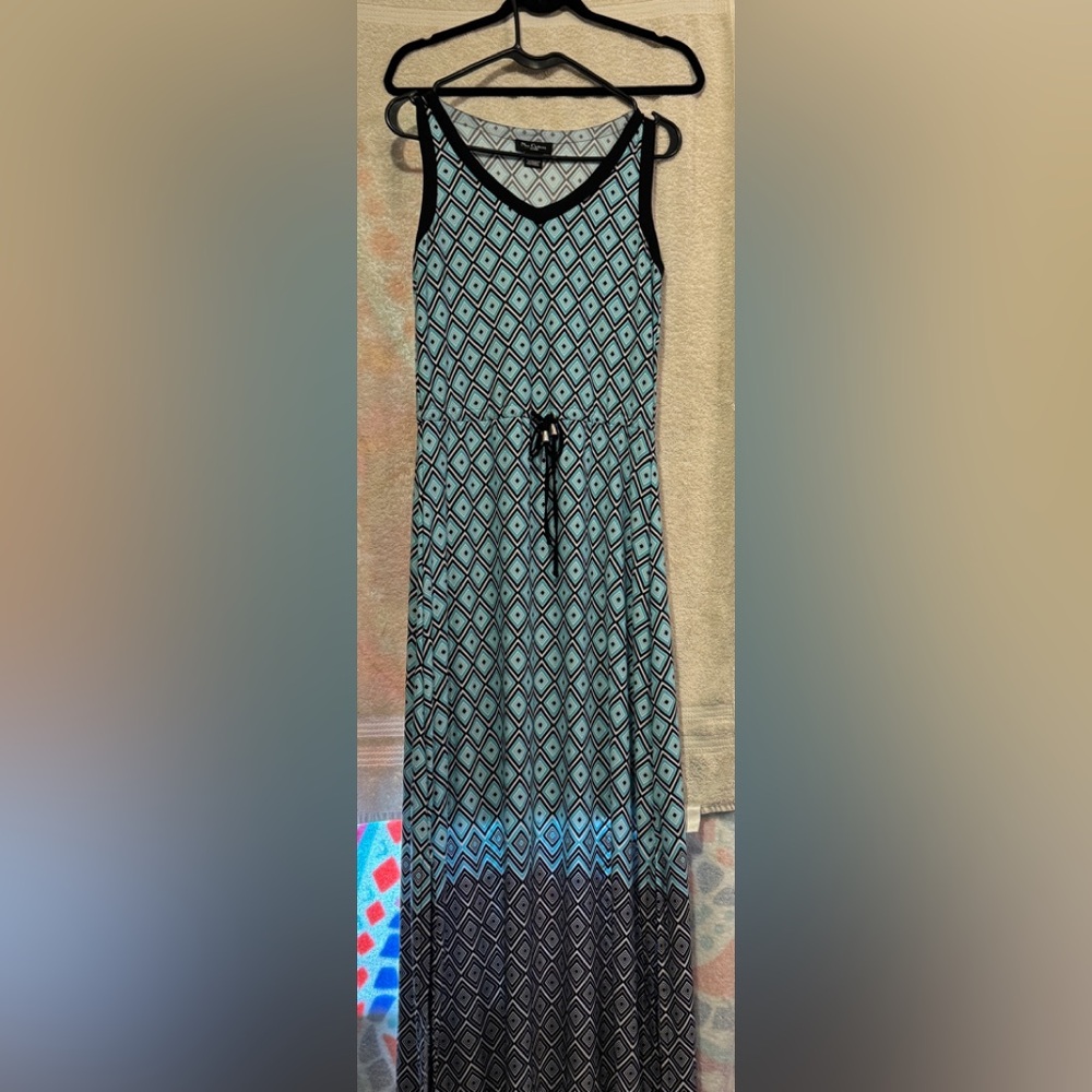 Nue Options Blue Sleeveless Scoop Neck Sundress